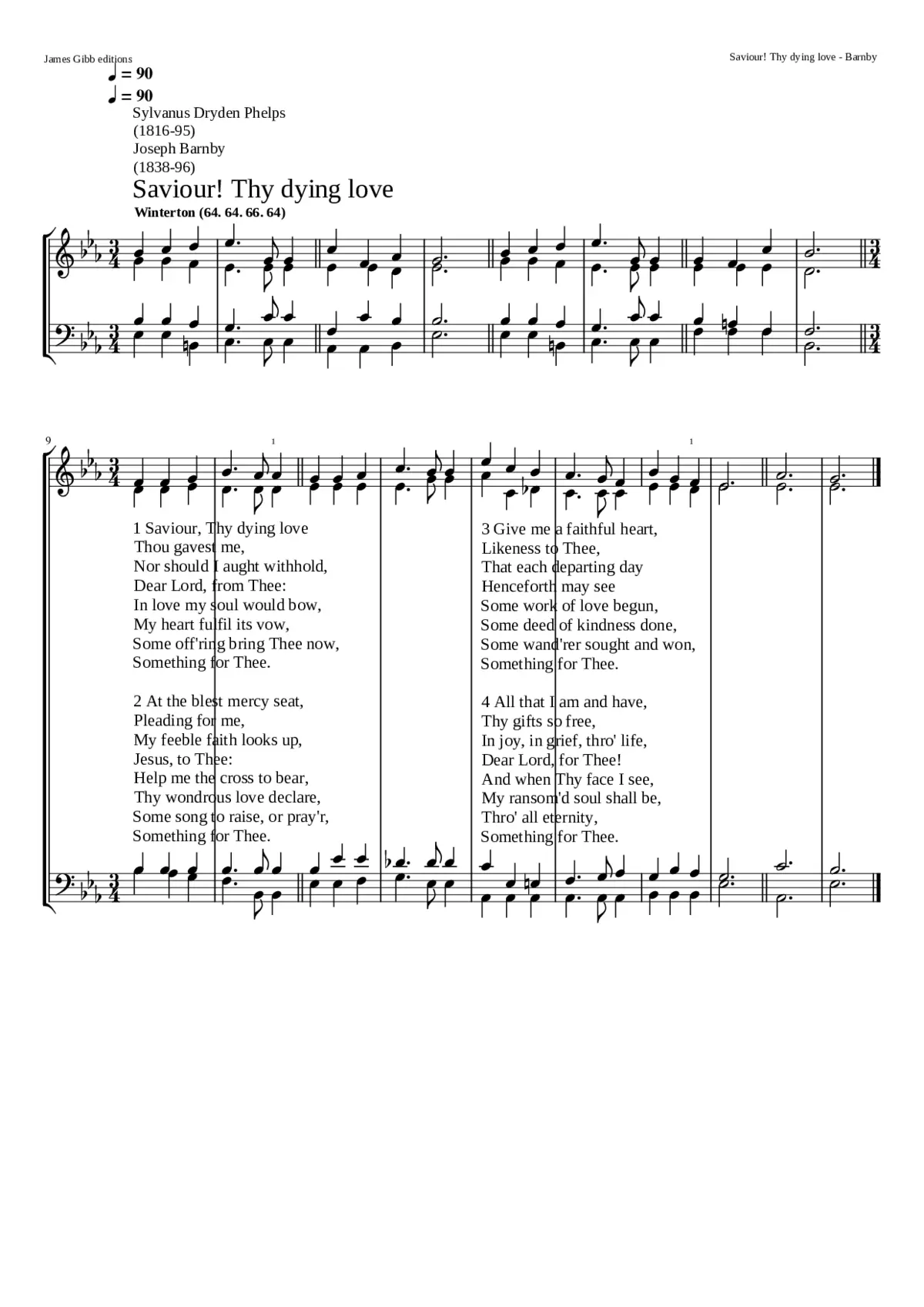 Saviour! Thy dying love - Page 1