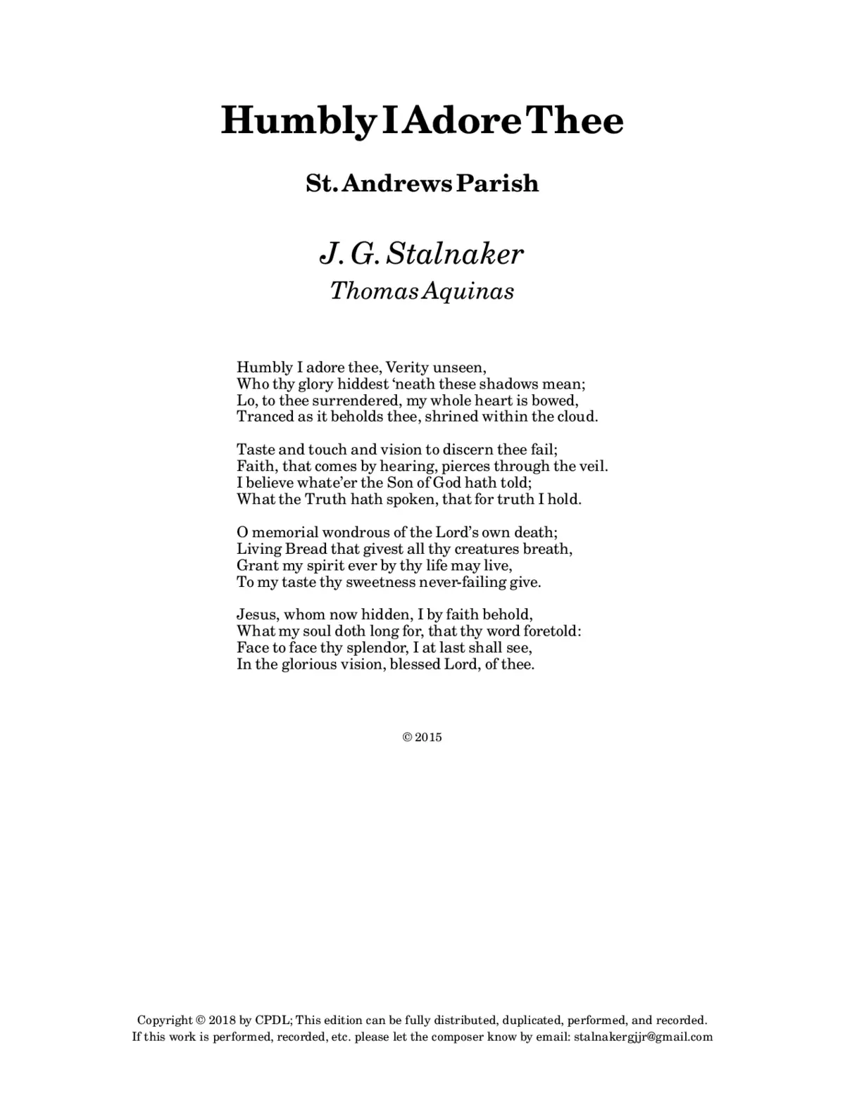 Humbly I adore thee - Page 1