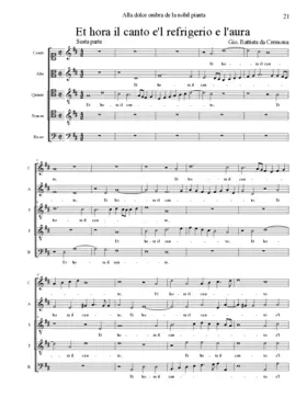 Et hora il canto e'l refrigerio e l'aura