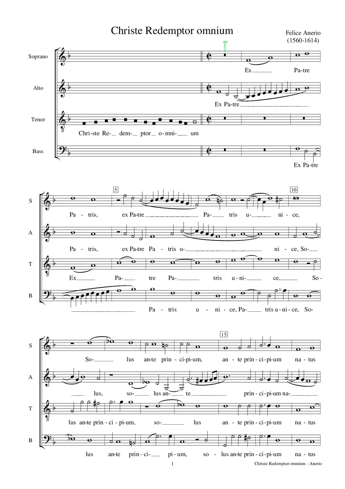 Christe Redemptor omnium - Page 1