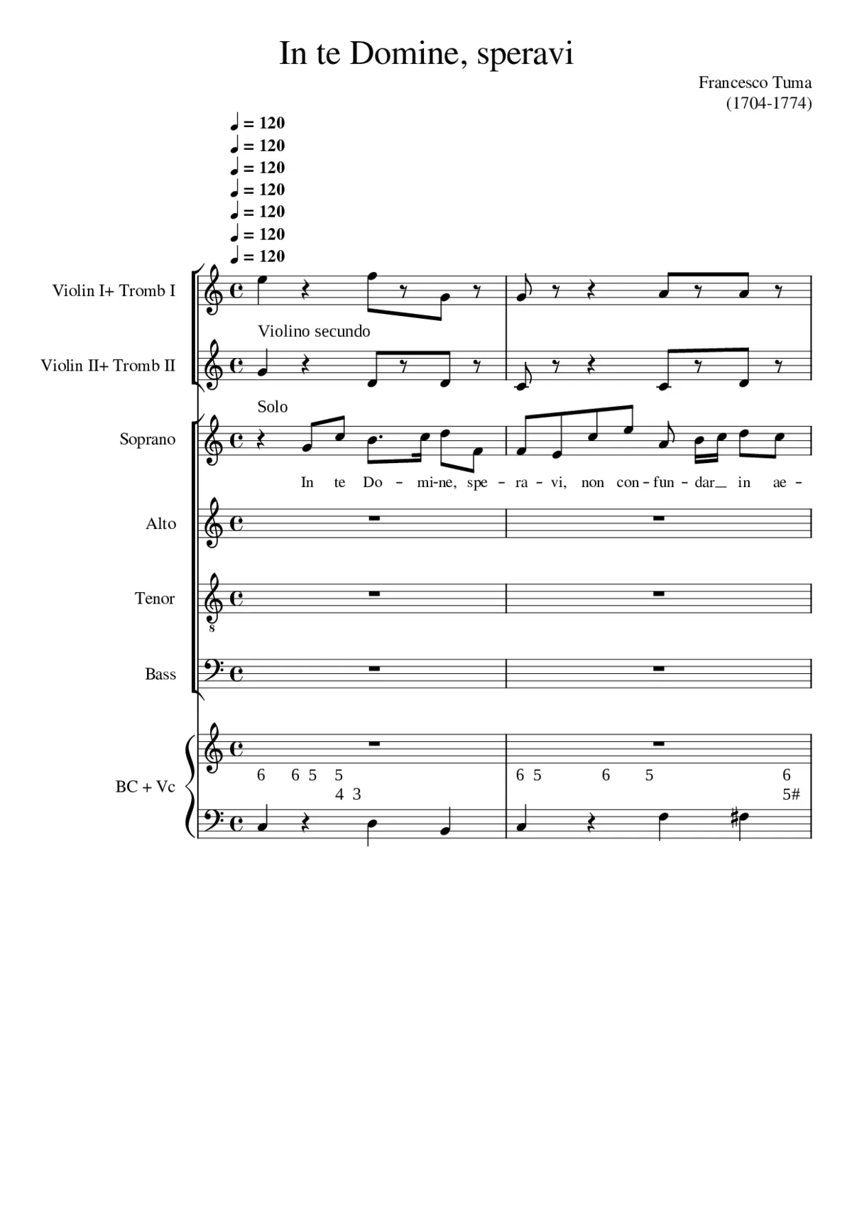 In te Domine speravi - Page 1