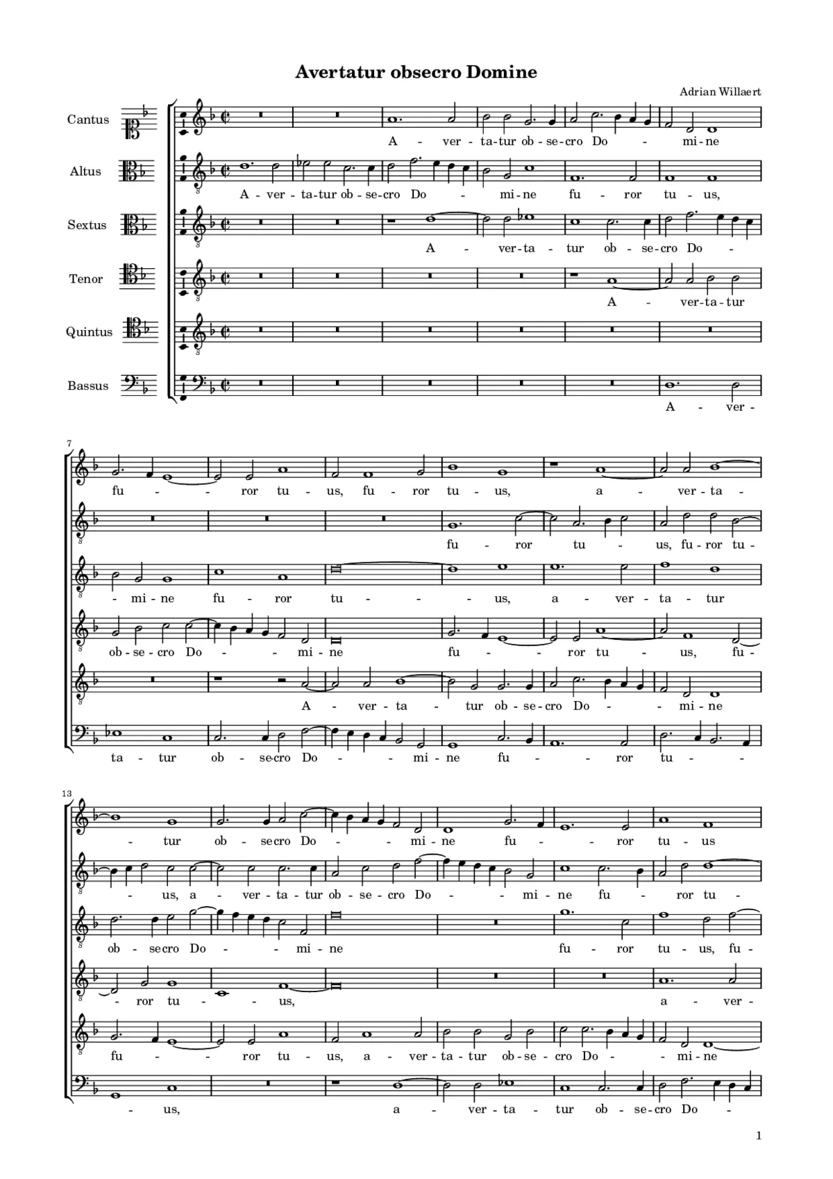 Avertatur obsecro Domine - Page 1