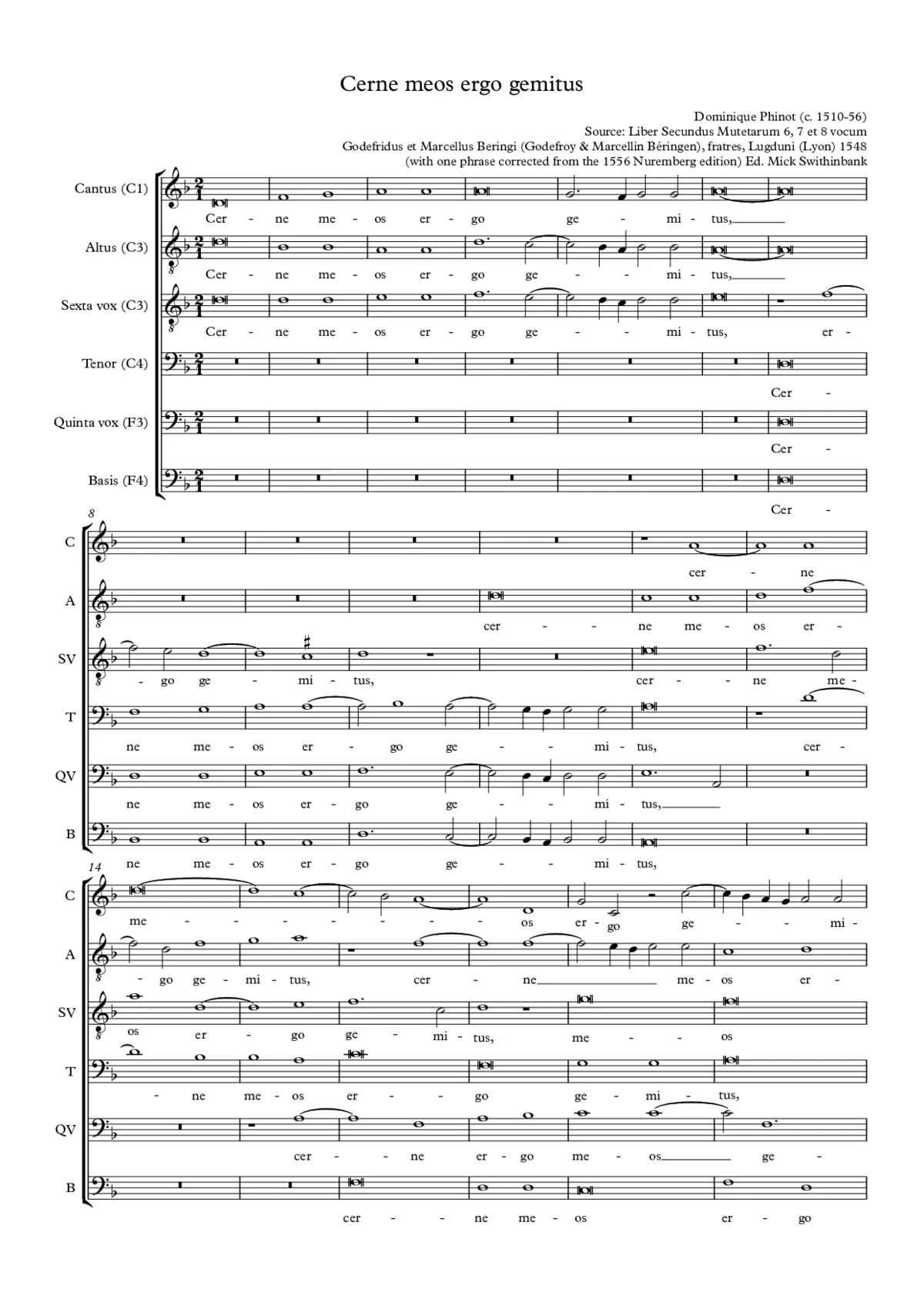 Cerne meos ergo gemitus - Page 1
