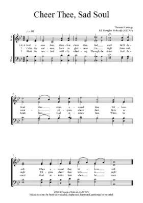 Cheer thee, sad soul