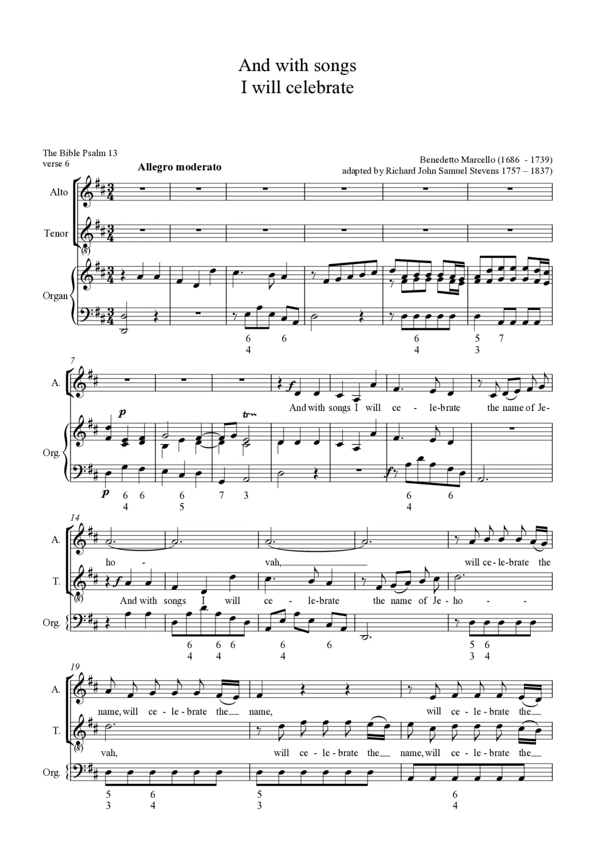 And with songs I will celebrate - Page 1