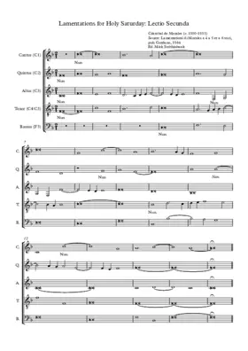 Lamentations for Holy Saturday, Lesson 2