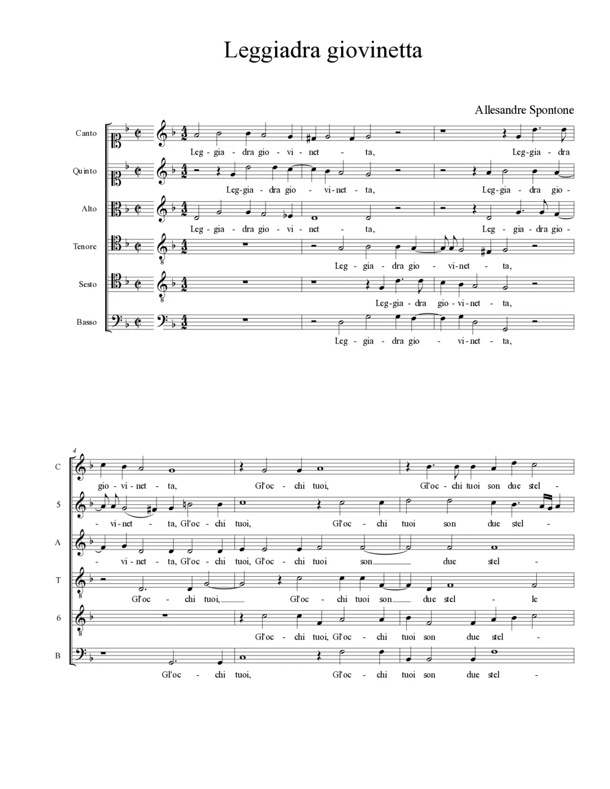 Leggiadra giovinetta - Page 1