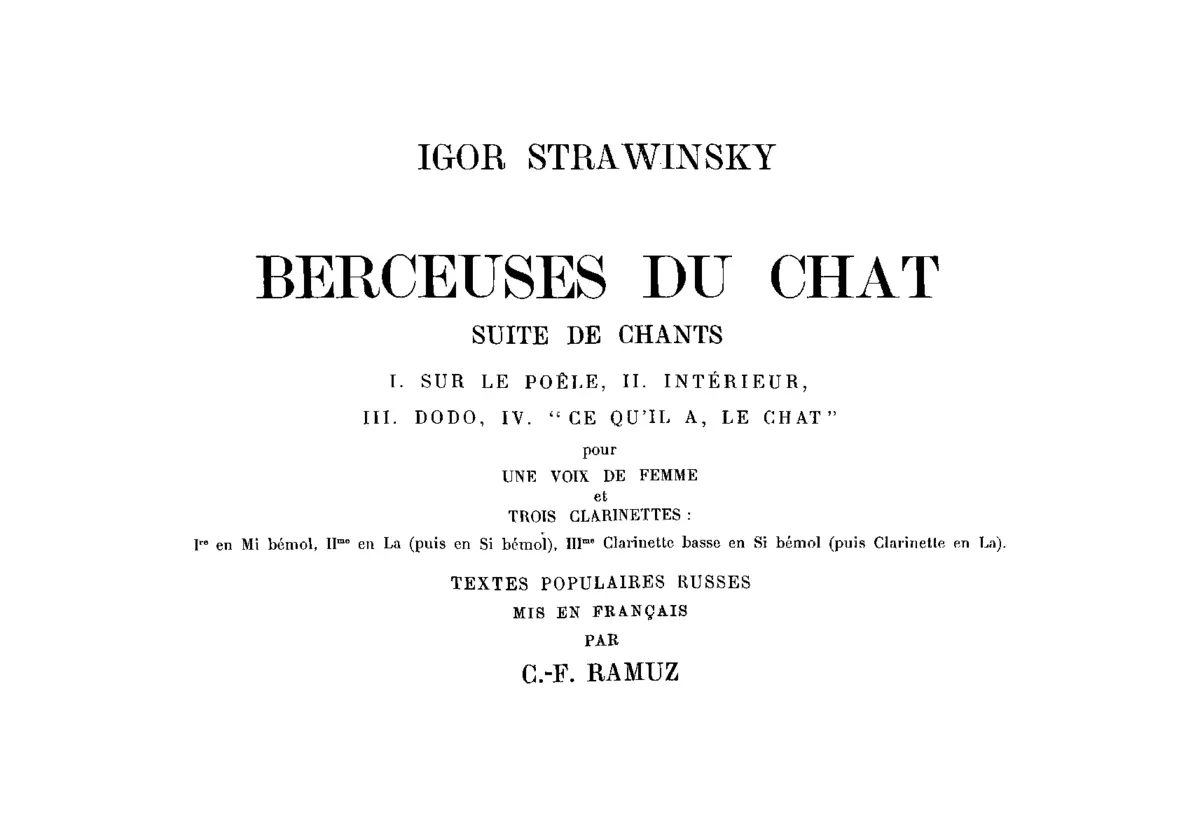 Berceuses du chat - Page 1