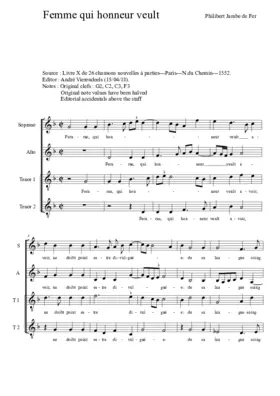 Femme qui honneur veult