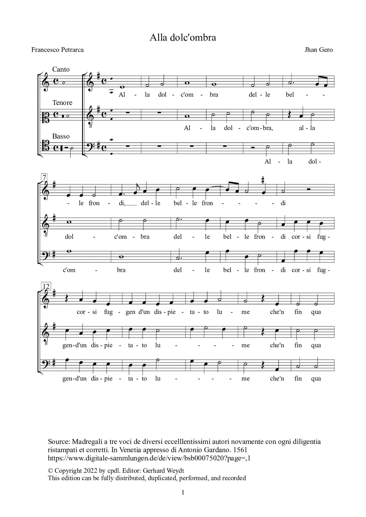Alla dolc'ombra - Page 1