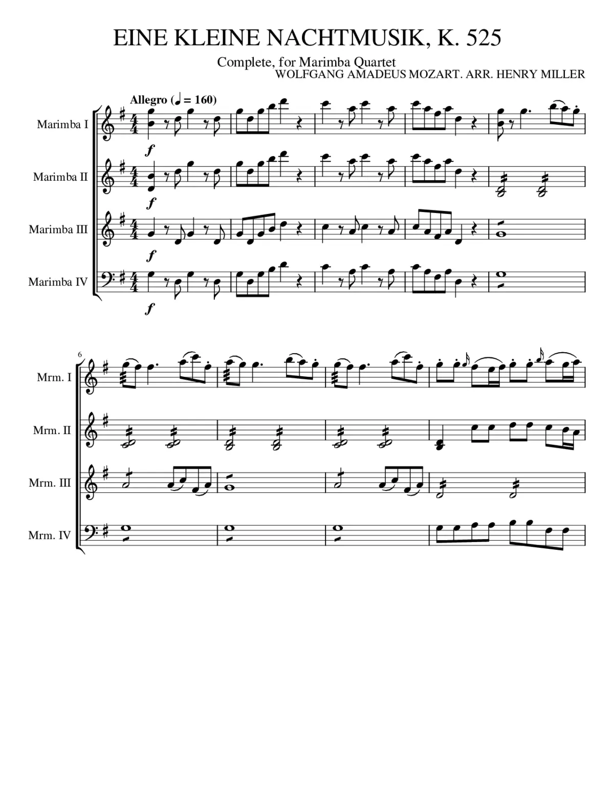 Eine kleine Nachtmusik K.525 - Page 1