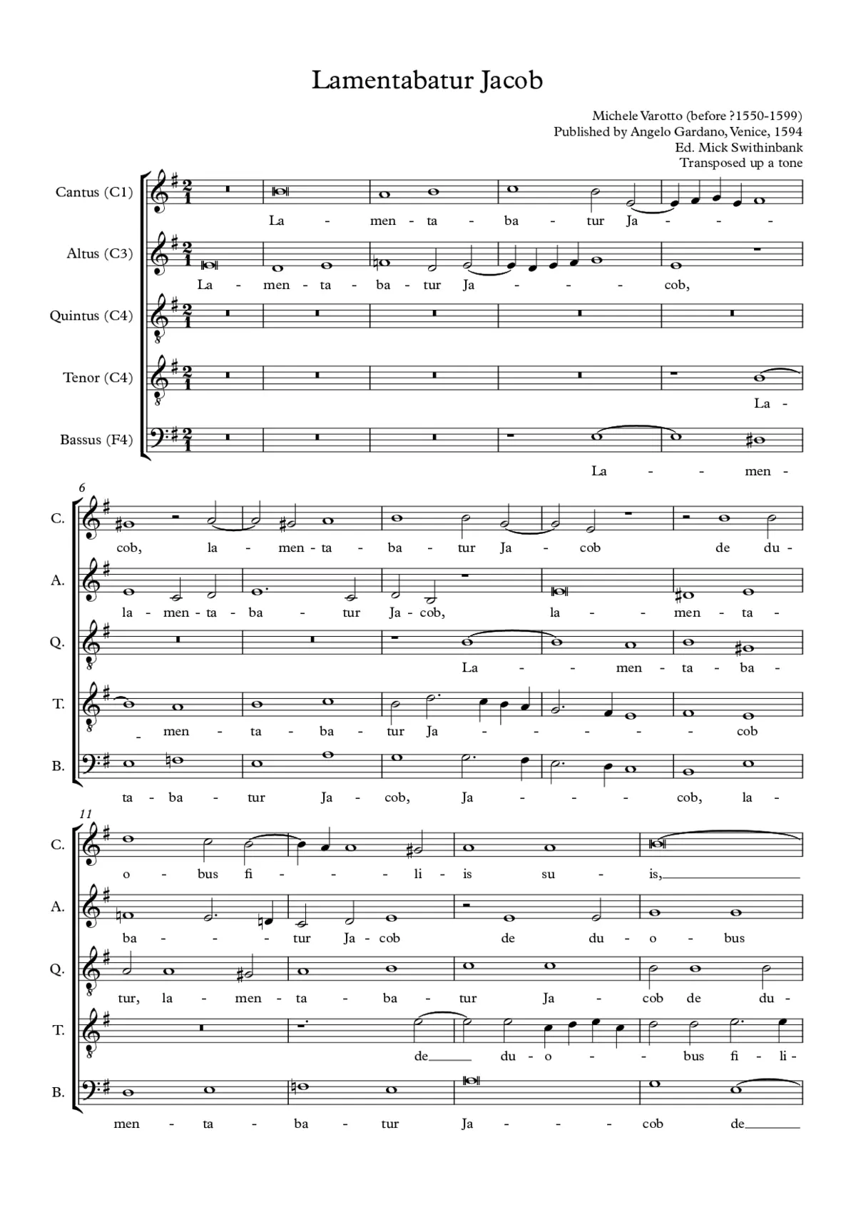 Lamentabatur Jacob - Page 1