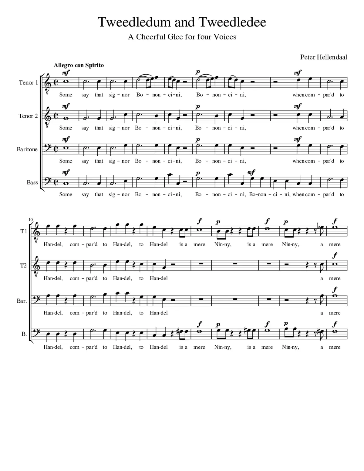 Tweedledum and Tweedledee - Page 1