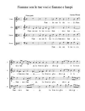 Fiamme son le tue voci e fiamme e lampi