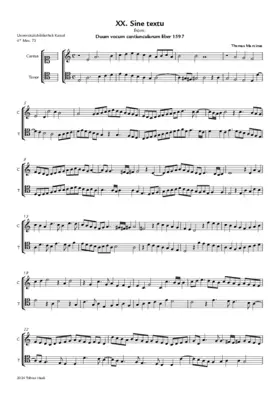 XX Bicinium sine textu