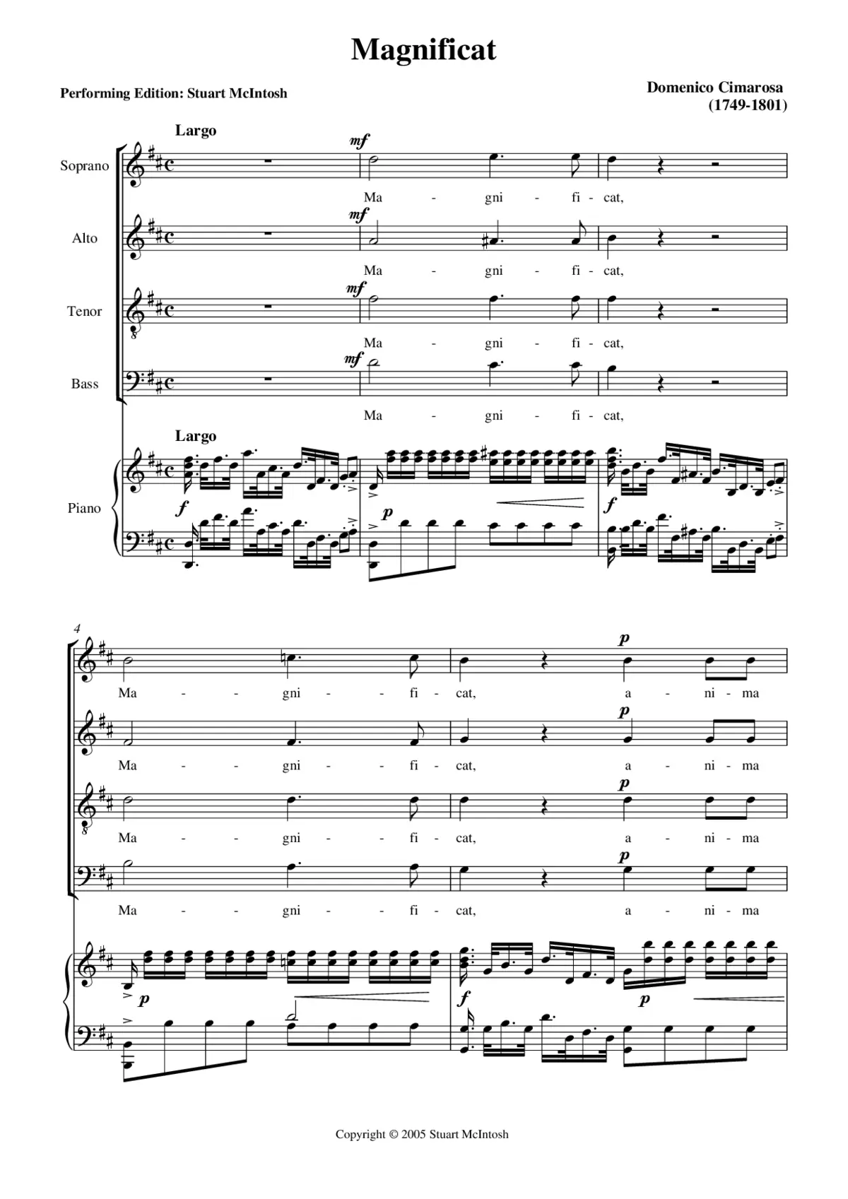 Magnificat in D - Page 1