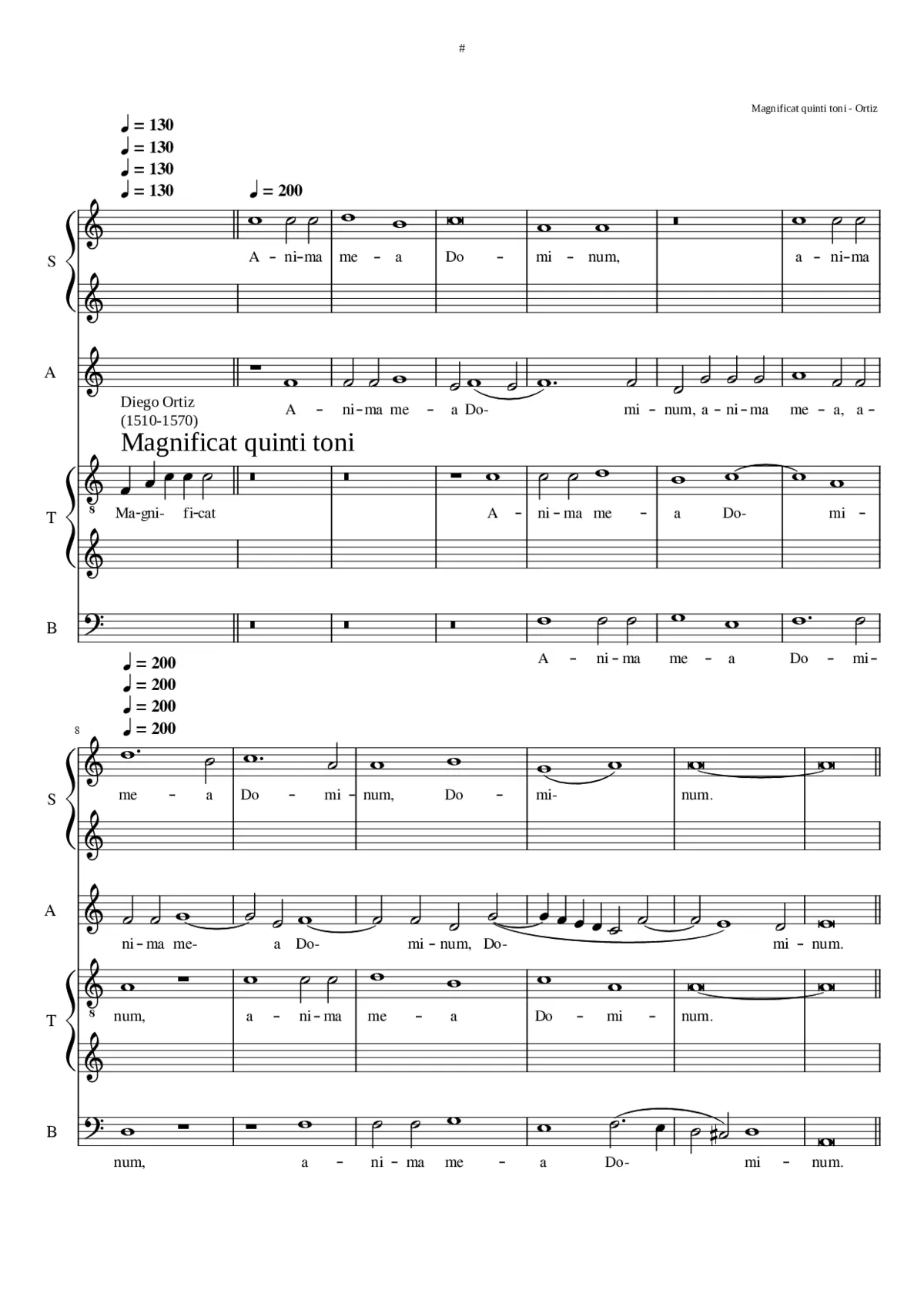 Magnificat quinti toni - Page 1