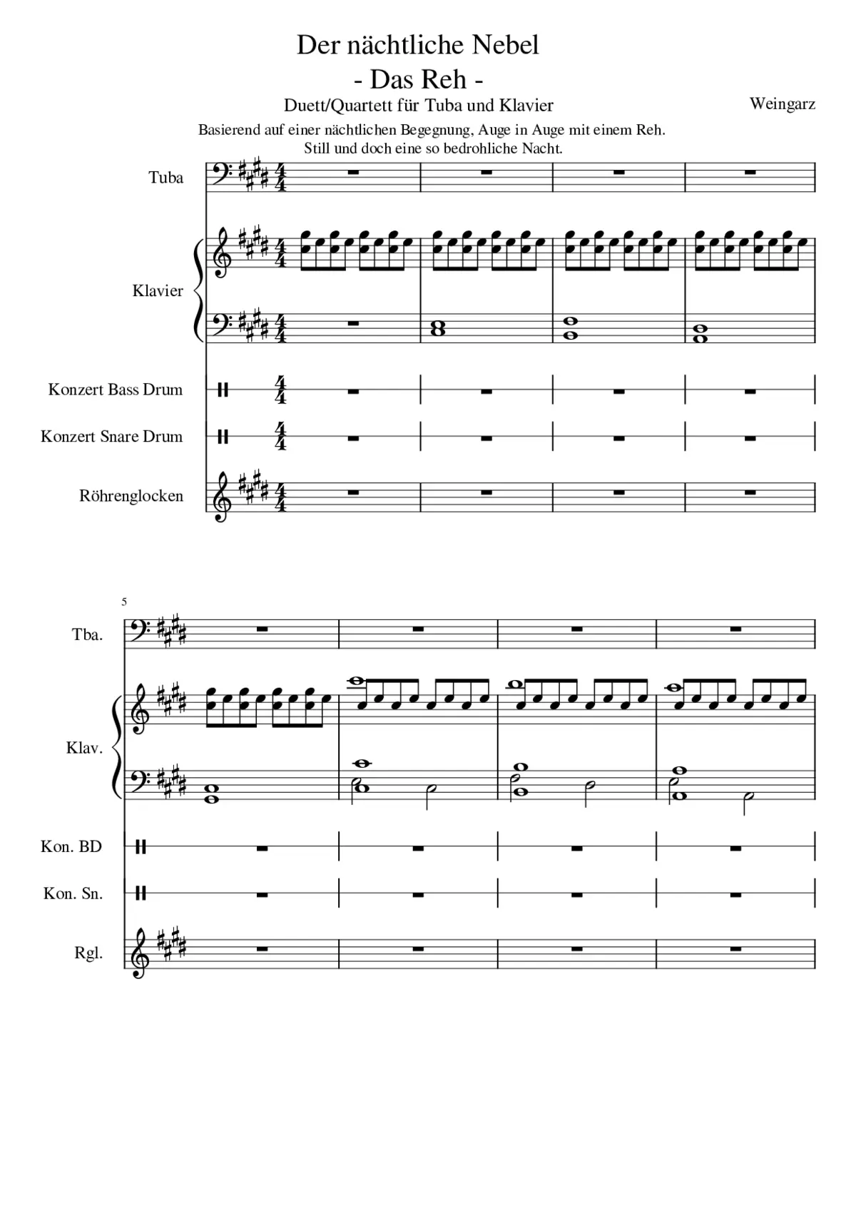 Der nächtliche Nebel - Das Reh - Page 1