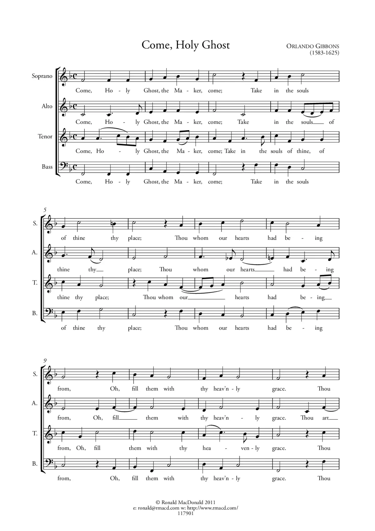 Come Holy Ghost - Page 1