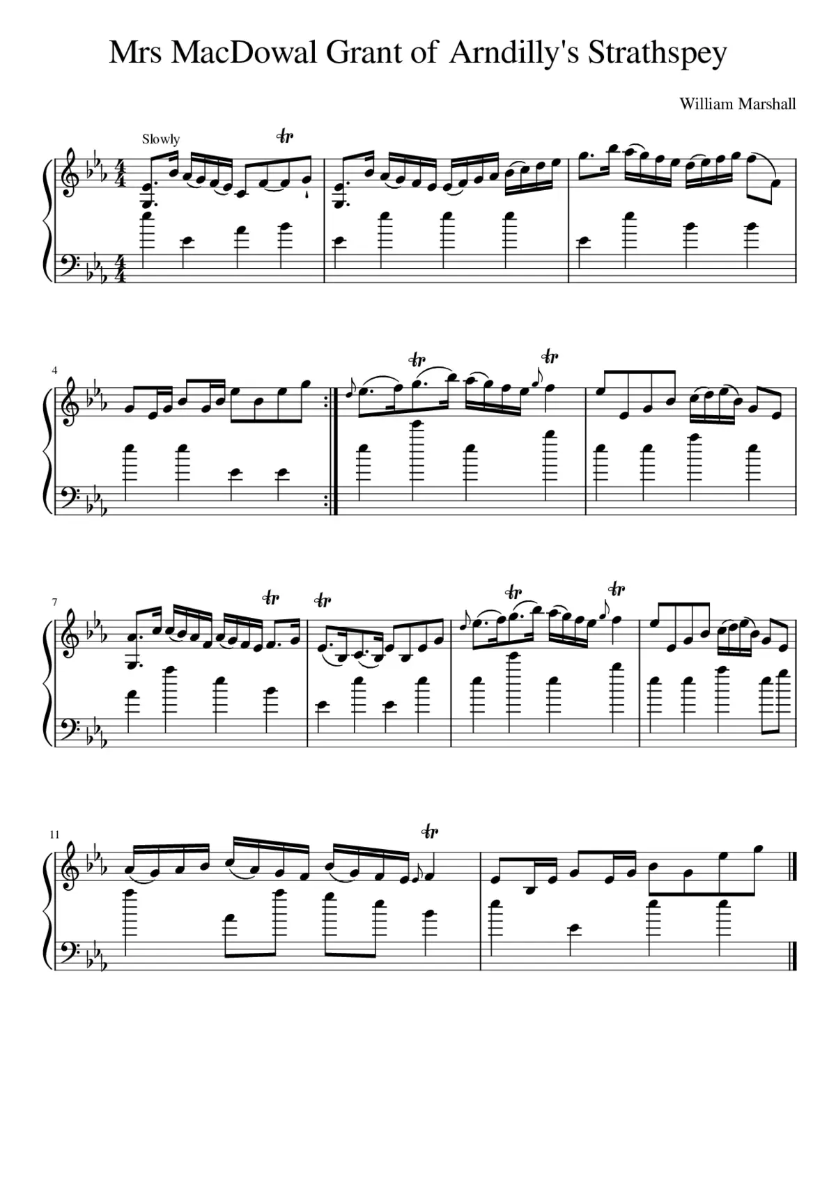 Mrs MacDowal Grant of Arndilly's Strathspey - Page 1