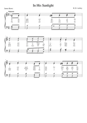 In the light and glory of His life and story (Ackley) - B. D. Ackley