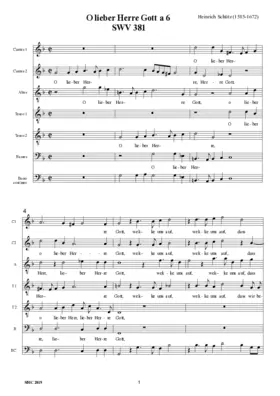 O lieber Herre Gott, SWV 381