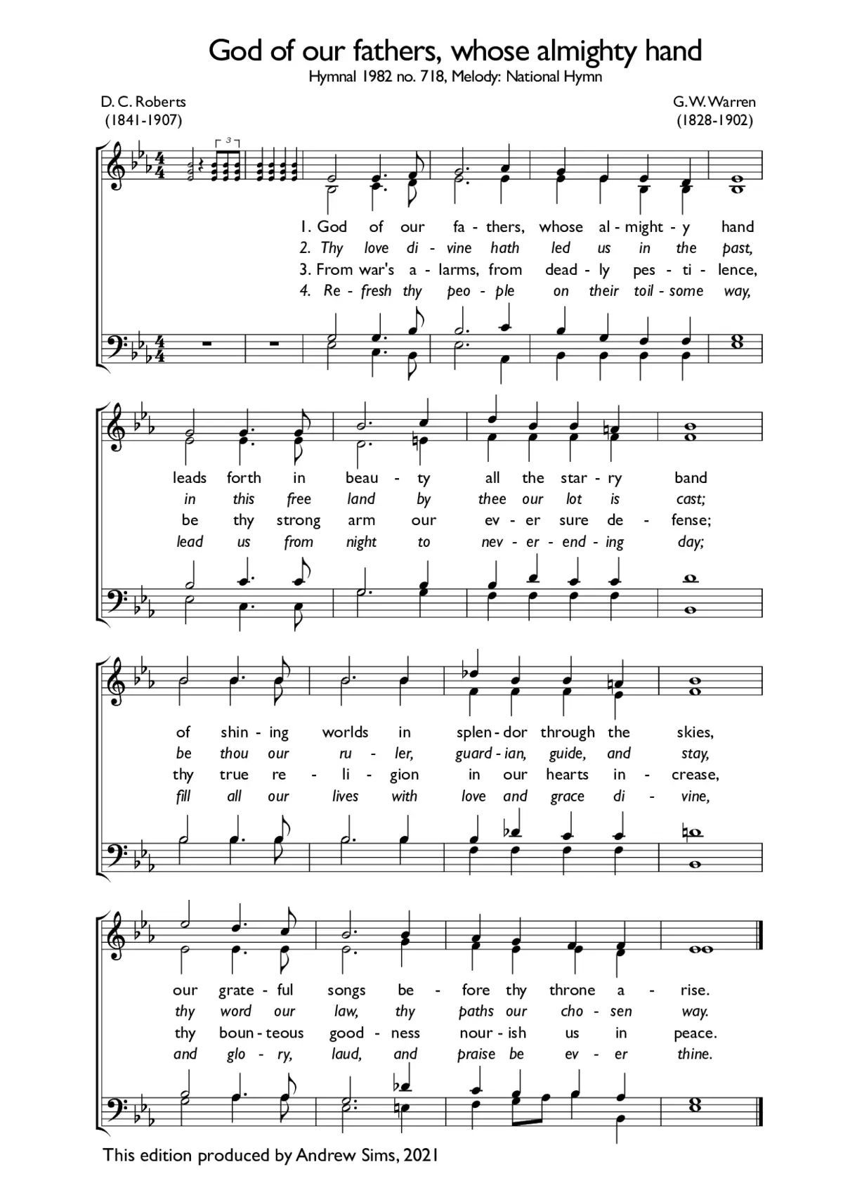 God of our fathers, whose almighty hand - Page 1