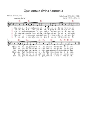 Que santa e divina harmonia