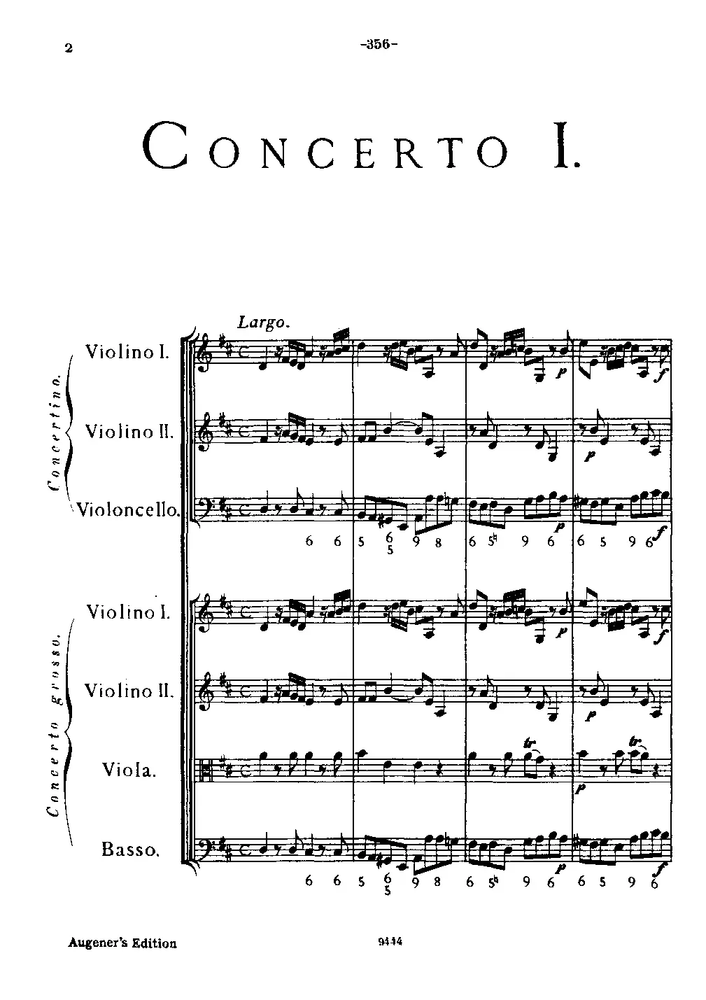 Concerto grosso in D major - Page 1