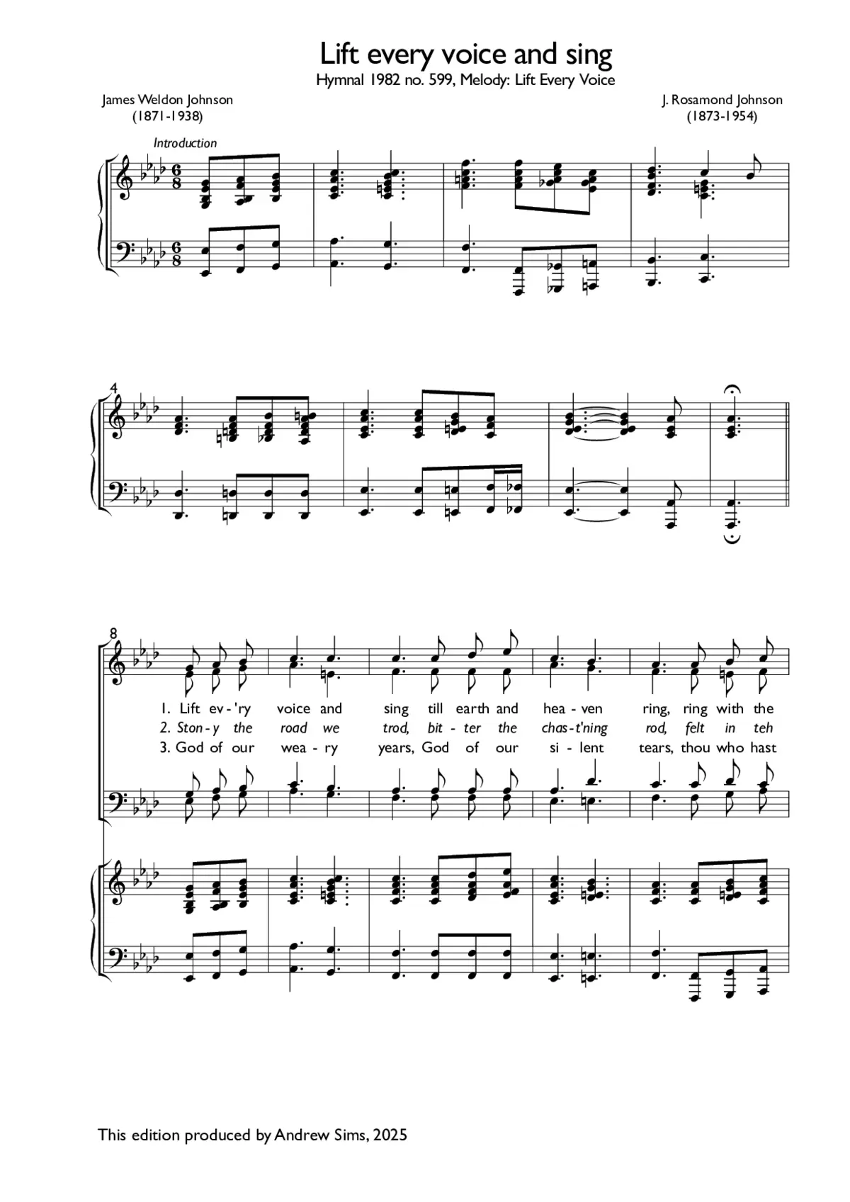 Lift every voice and sing - Page 1