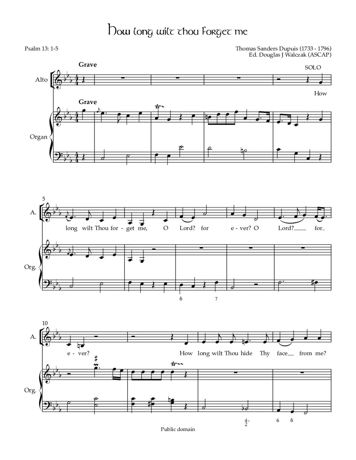 How long wilt Thou forget me - Page 1
