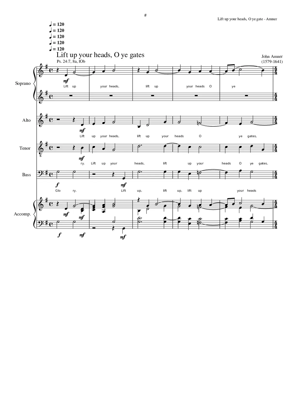 Lift up your heads O ye gates - Page 1