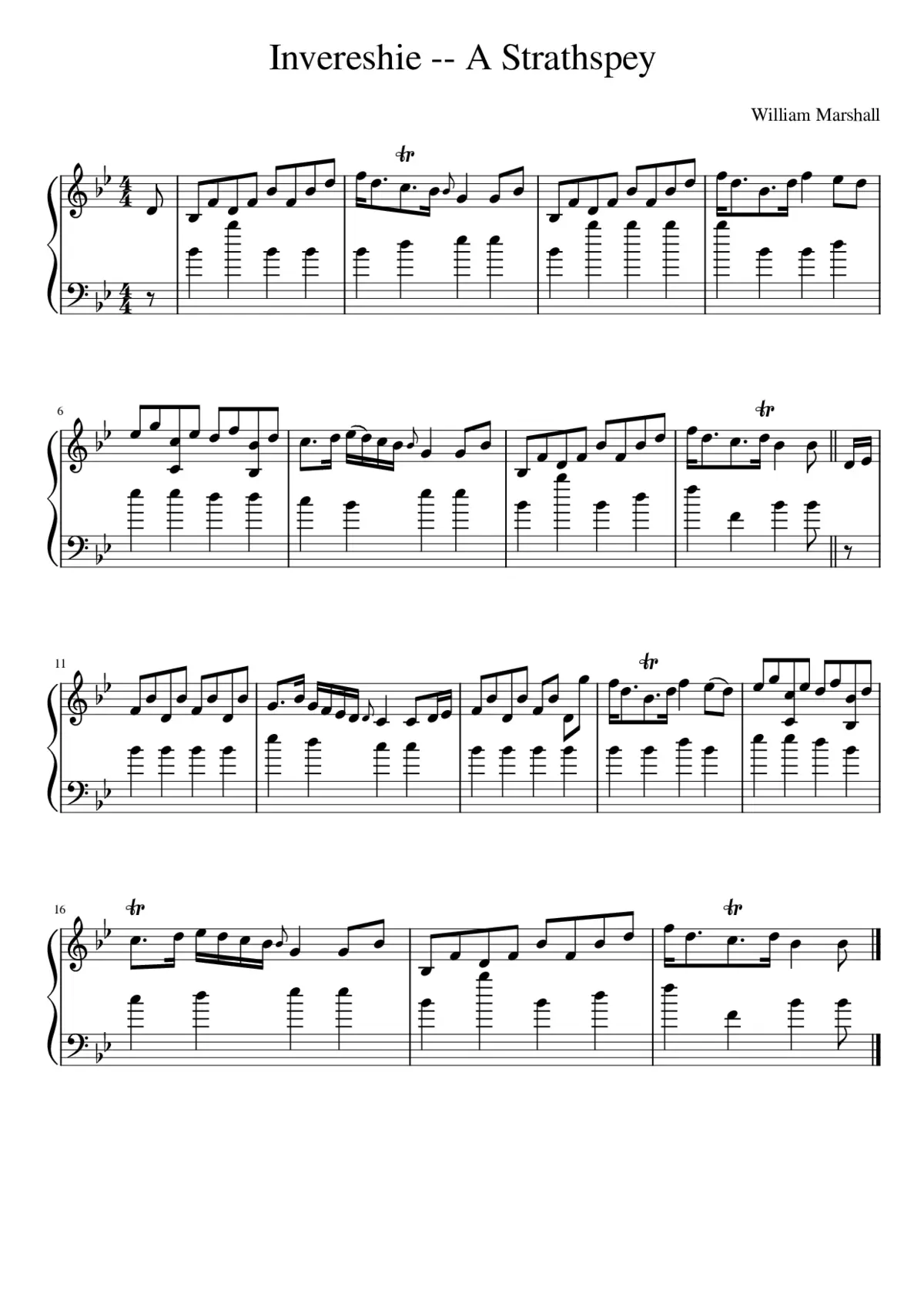 Invereshie -- A Strathspey - Page 1