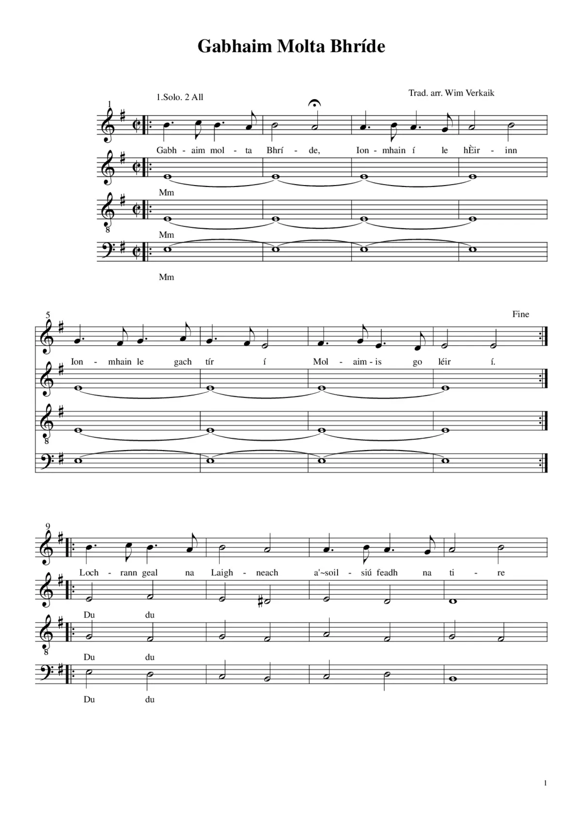 Gabhaim Molta Bhríde - Page 1