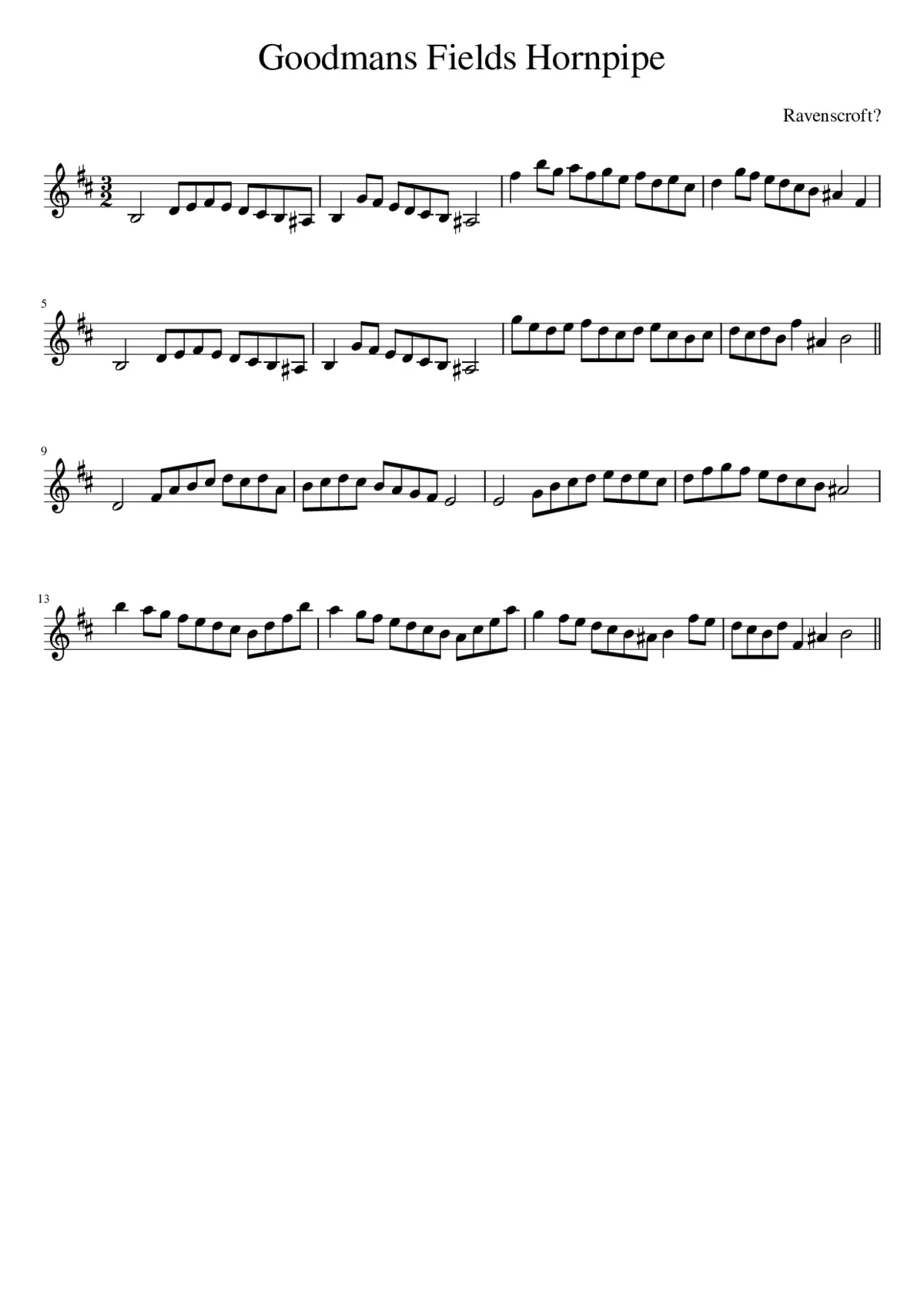 Goodmans Fields Hornpipe - Page 1