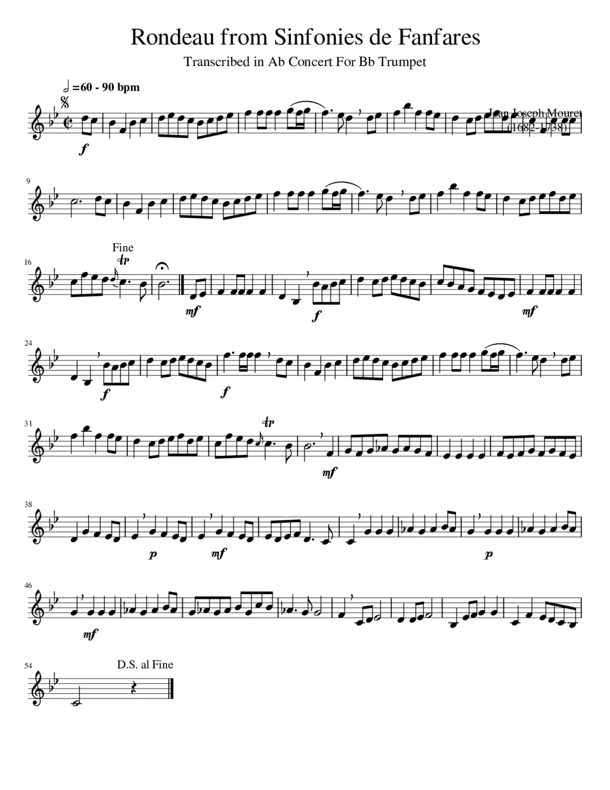 Rondeau from Sinfonies de Fanfares - Page 1
