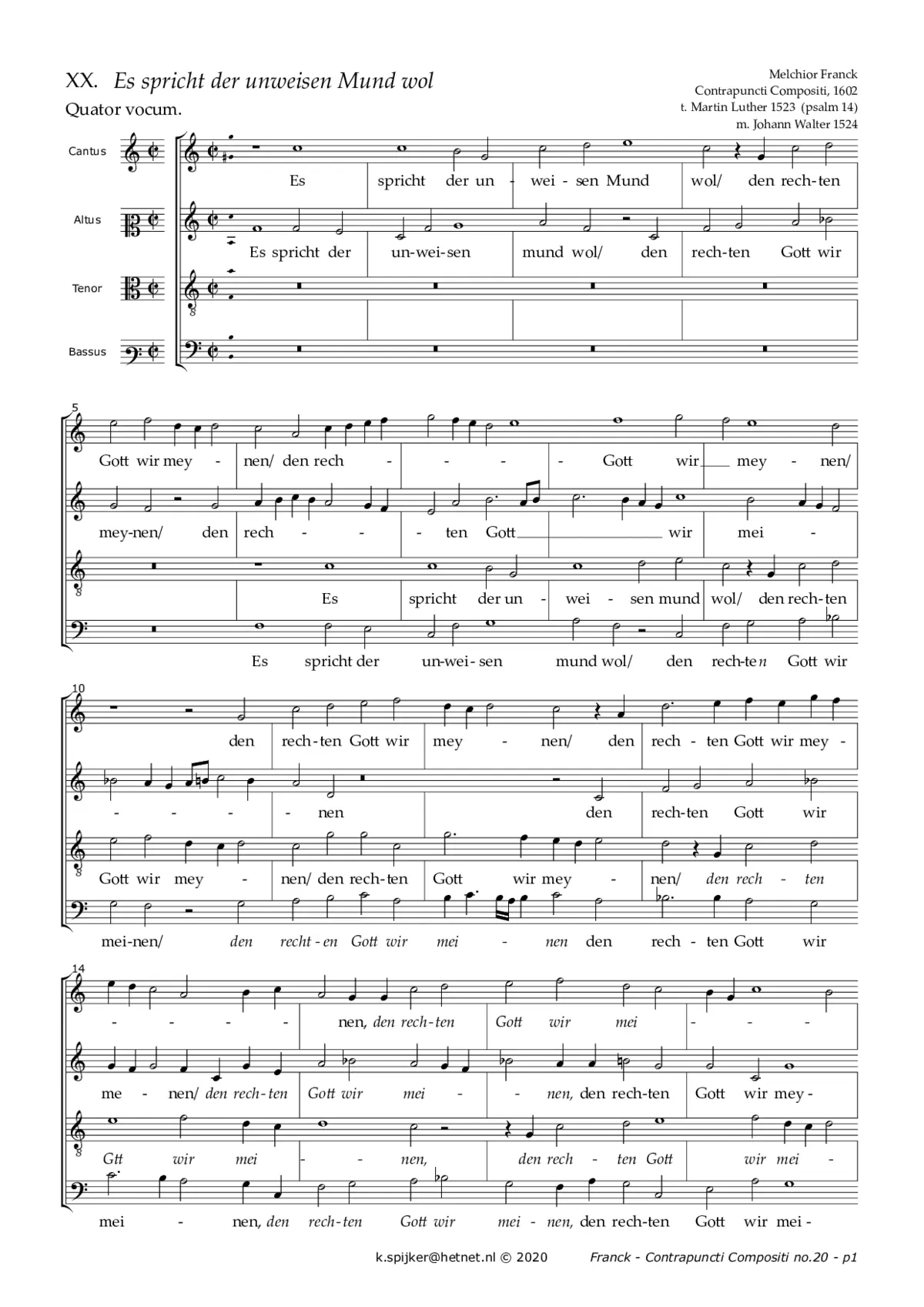 Es spricht der Unweisen Mund wohl - Page 1