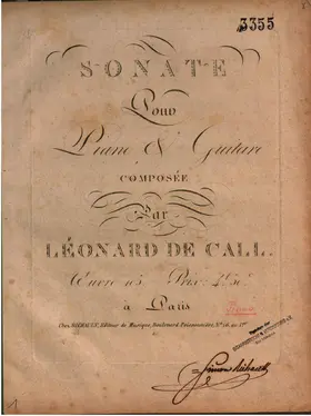 Sonate pour Piano & Guitare