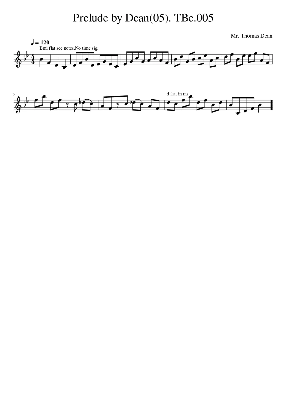 Prelude by Dean(05). TBe.005 - Page 1