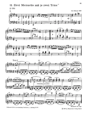 3 Minuets, each with 2 Trios