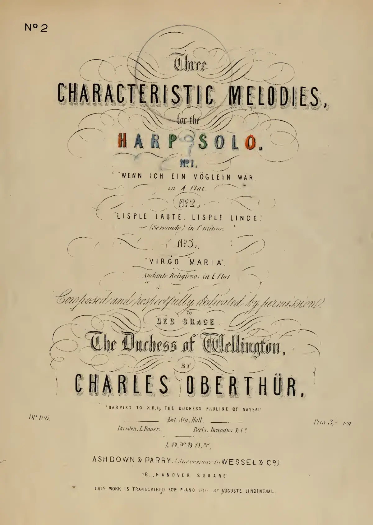 3 characteristic melodies for the harp solo - Page 1