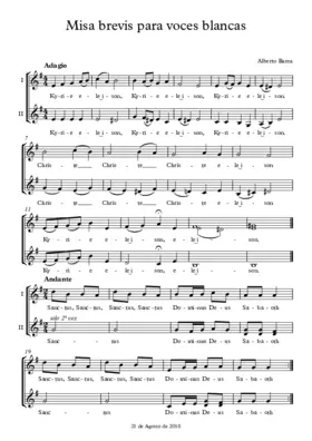 Misa brevis para voces blancas
