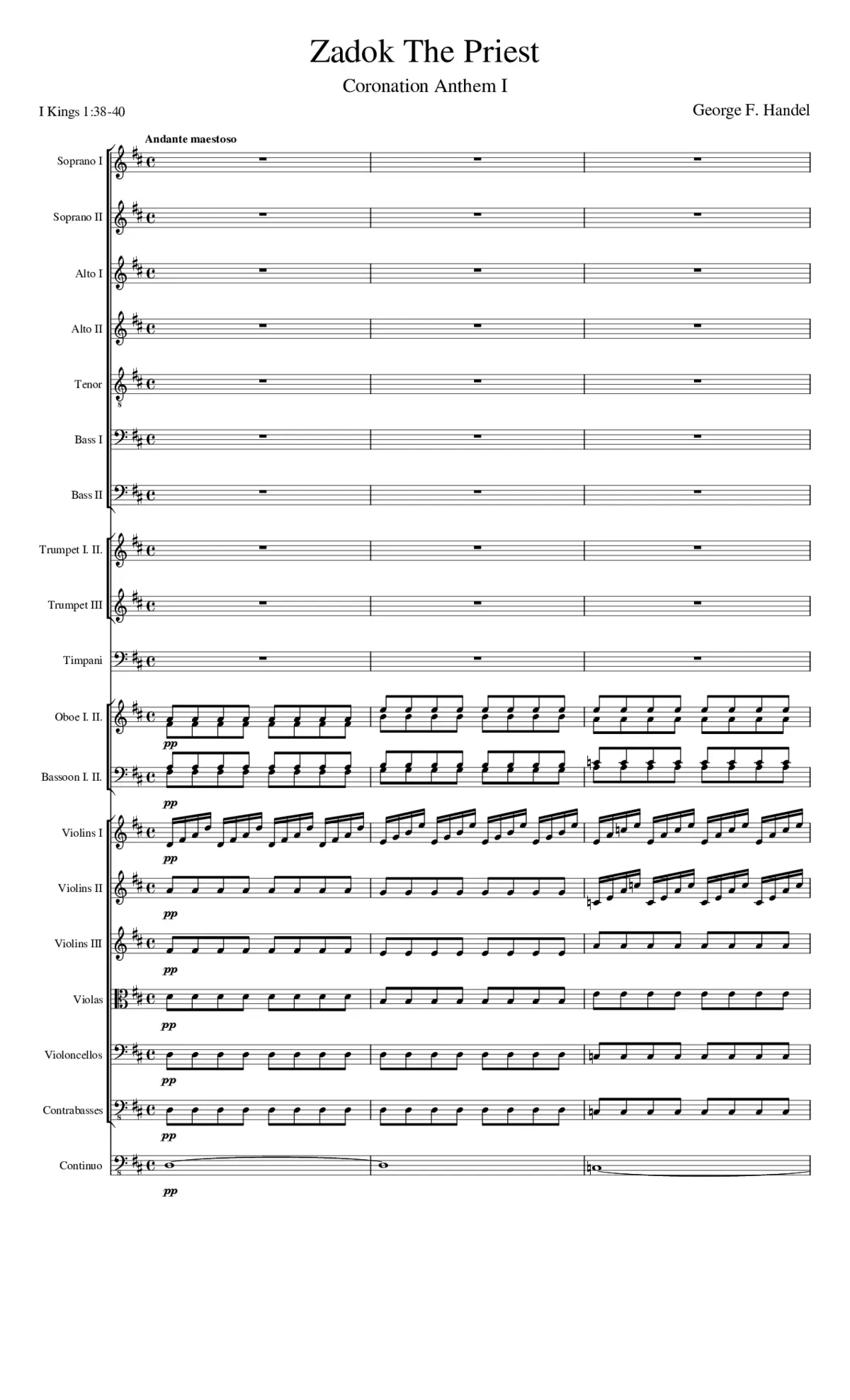 Zadok the Priest HWV 258 - Page 1