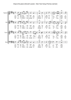 Sing to the great Jehovah's praise