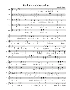 S'egli è ver ch'io v'adoro