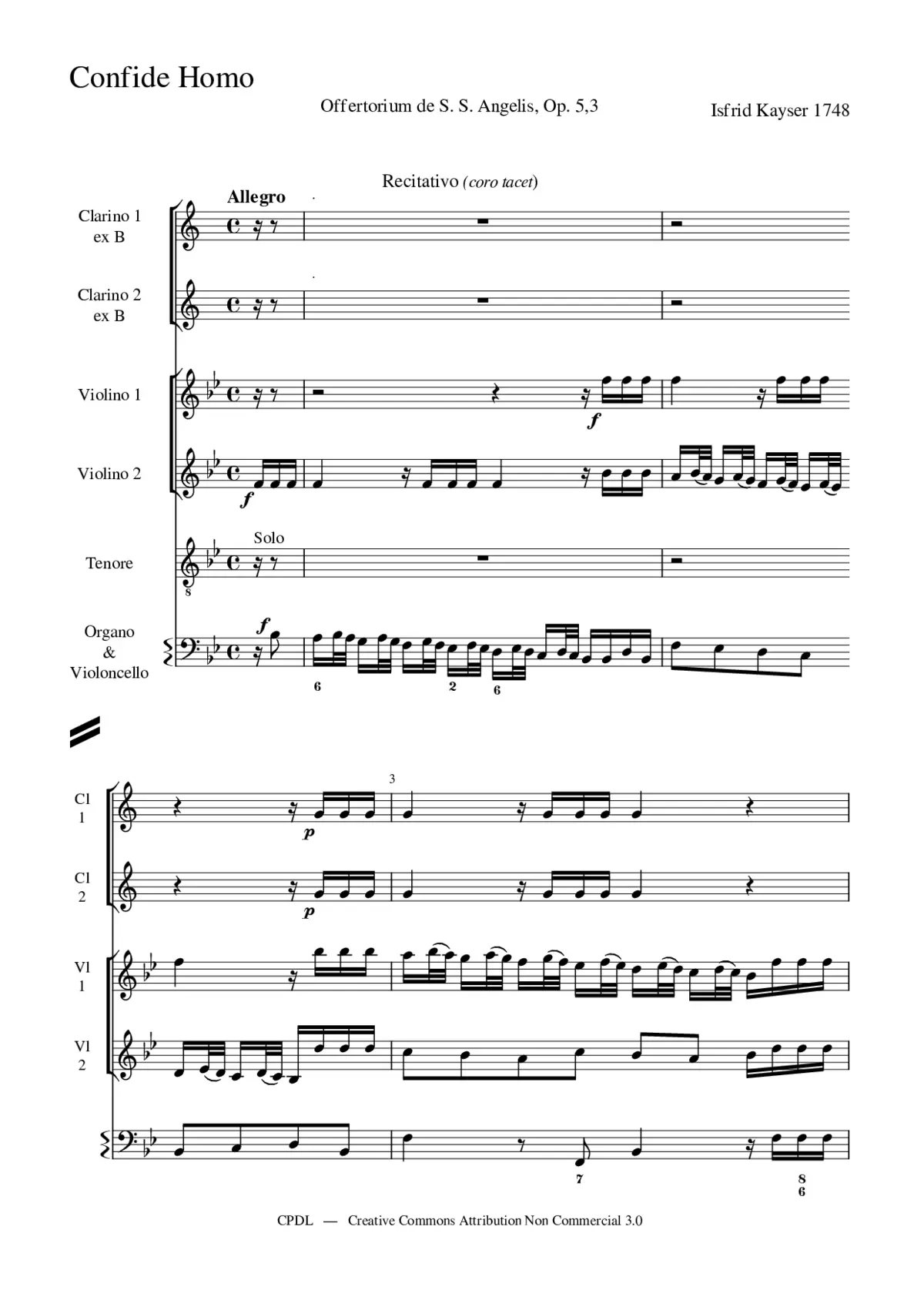 Confide Homo, Op. 5,3 - Page 1