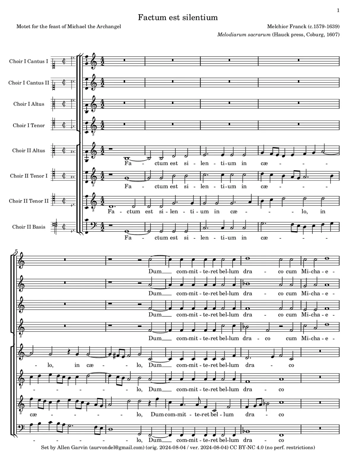 Factum est silentium a 8 - Page 1