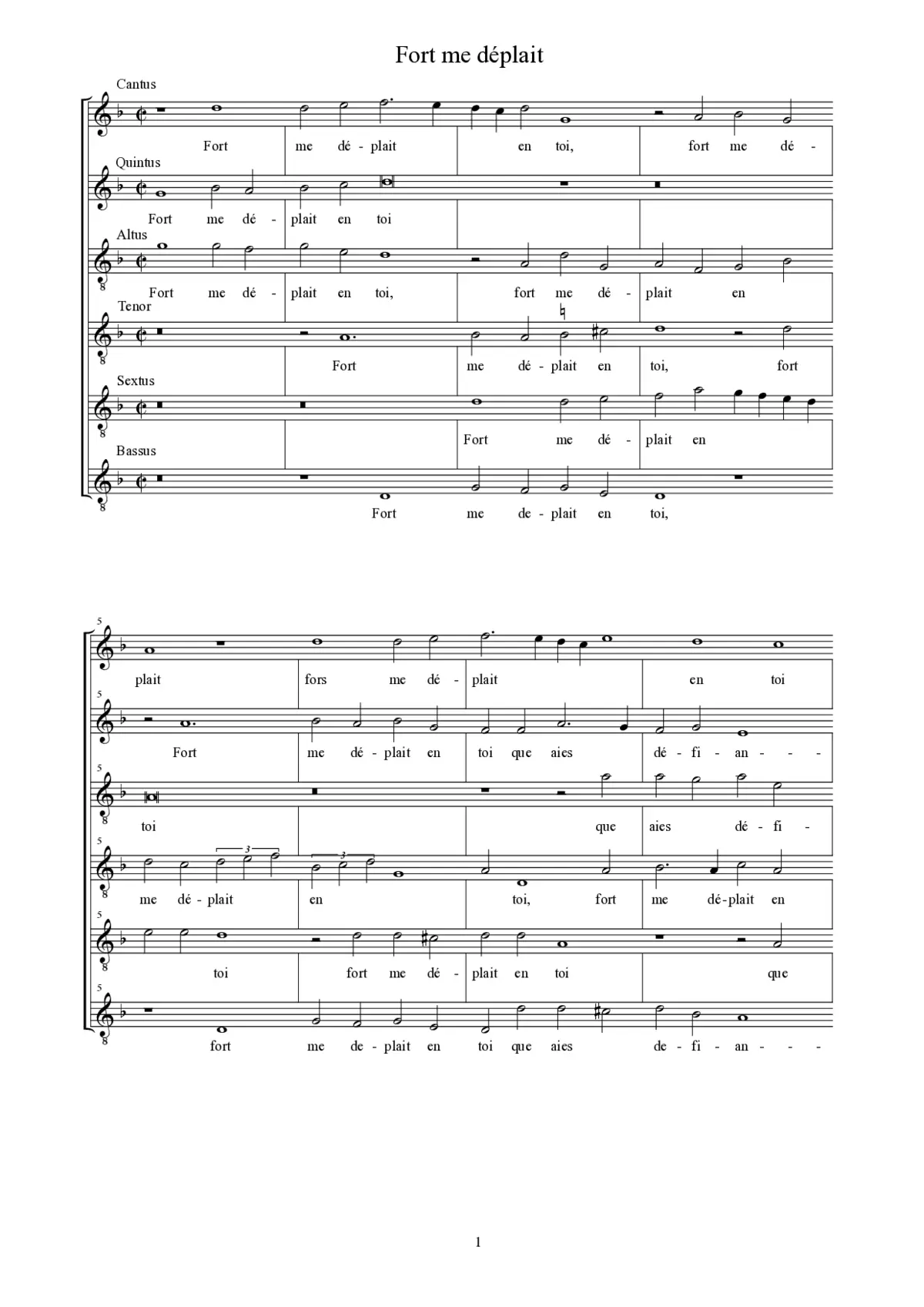Fort me déplait - Page 1