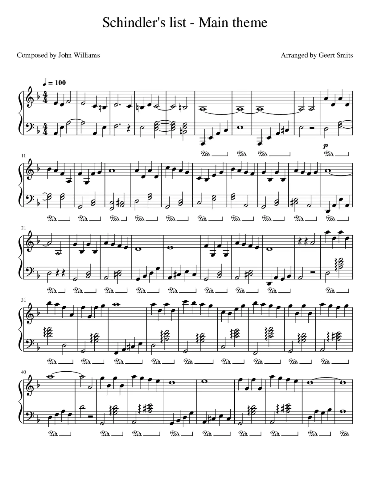 Schindler's List Theme - Page 1