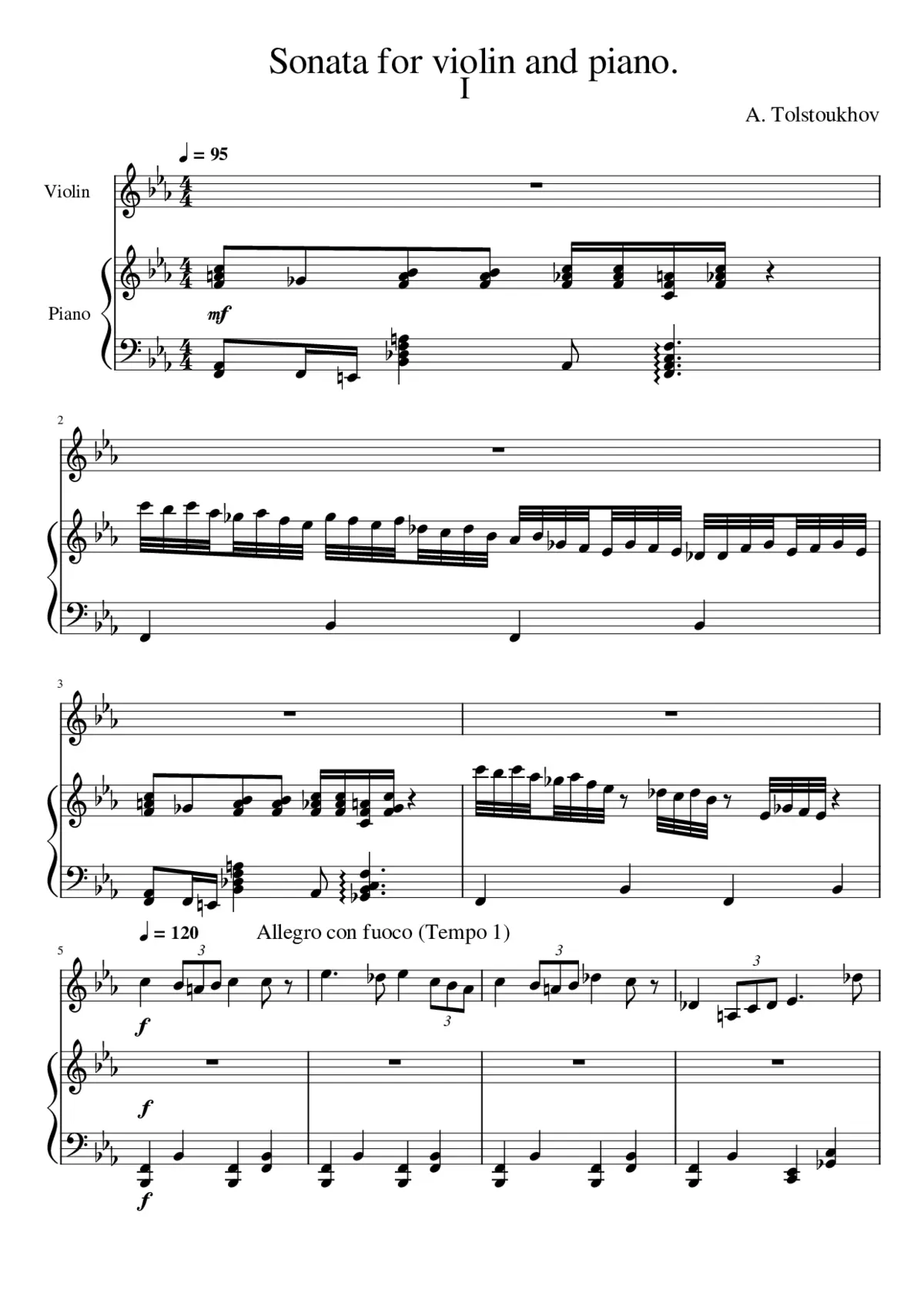 Violin Sonata - Page 1
